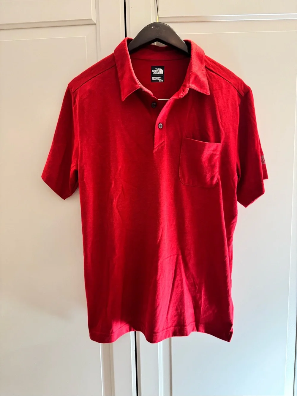 The North Face Red Short-Sleeve Polo Shirt
